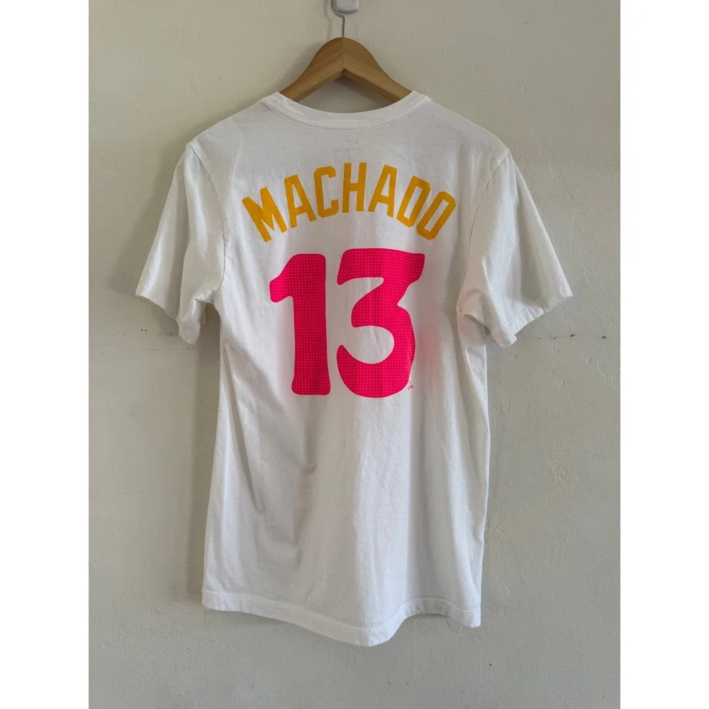 Nike San Diego Padres City Connect Manny Machado 13 T-Shirt Mens Small White